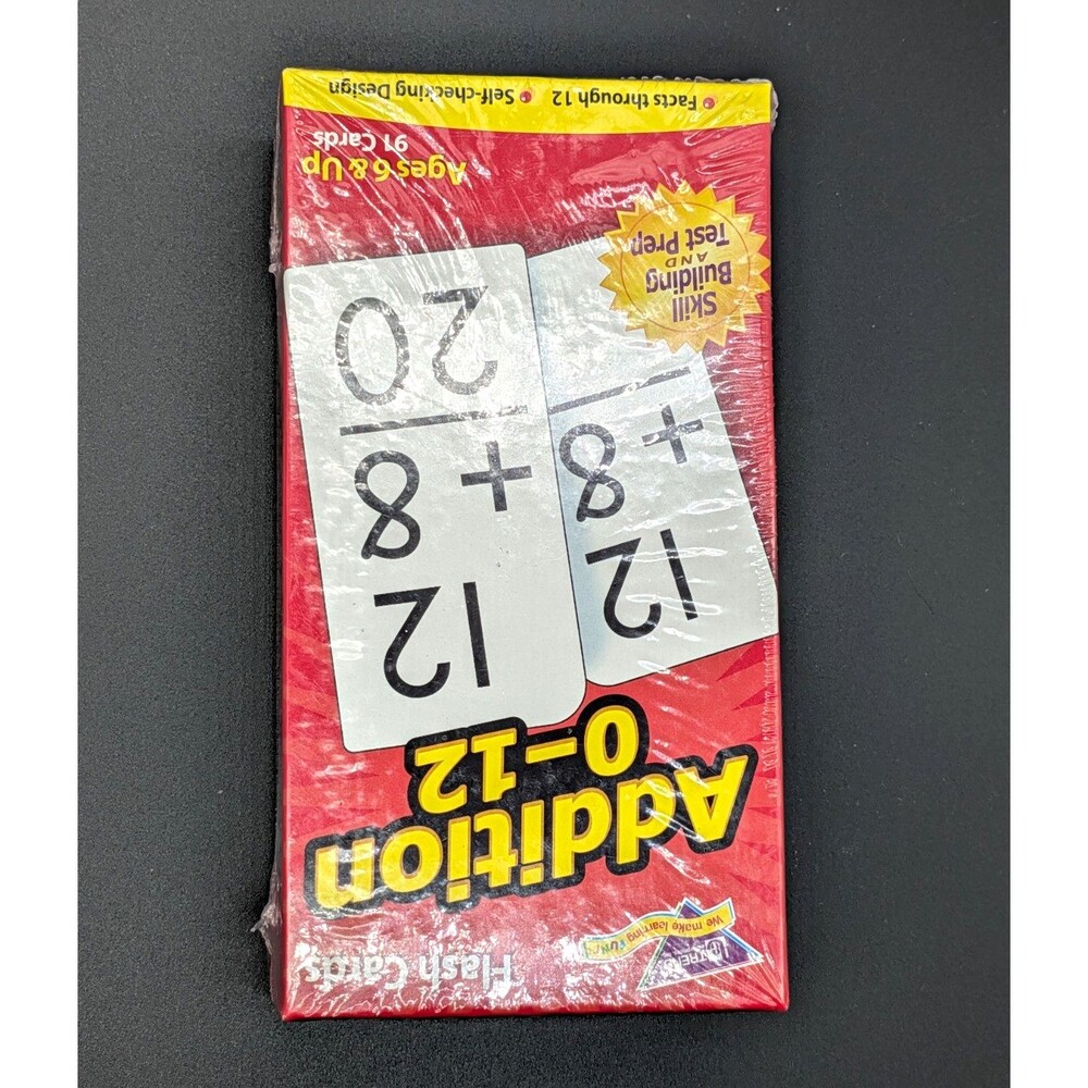 TREND enterprises Addition 0-12 Math Facts Flash Cards Ages 6+ (91) T-53101